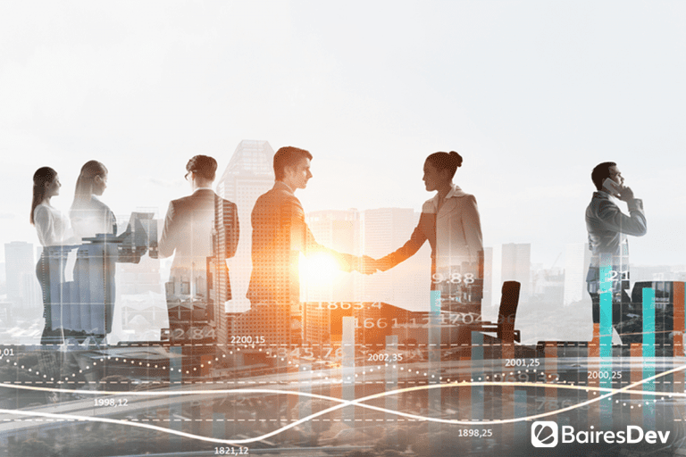 Business people discussing benefits of IT Staff Augmentation